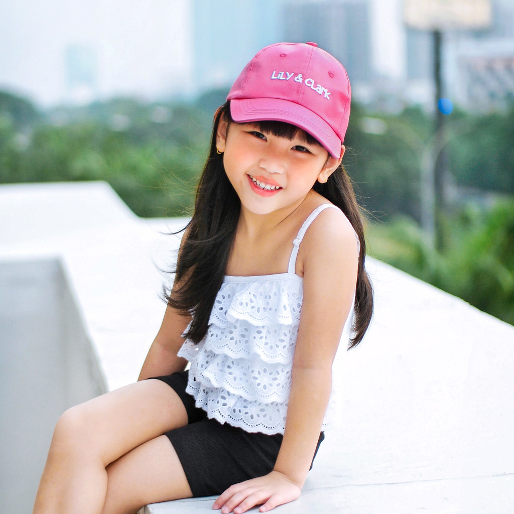Lily and Clark Topi Baseball anak perempuan warna Pink Fanta super stylish dan trendy TB15