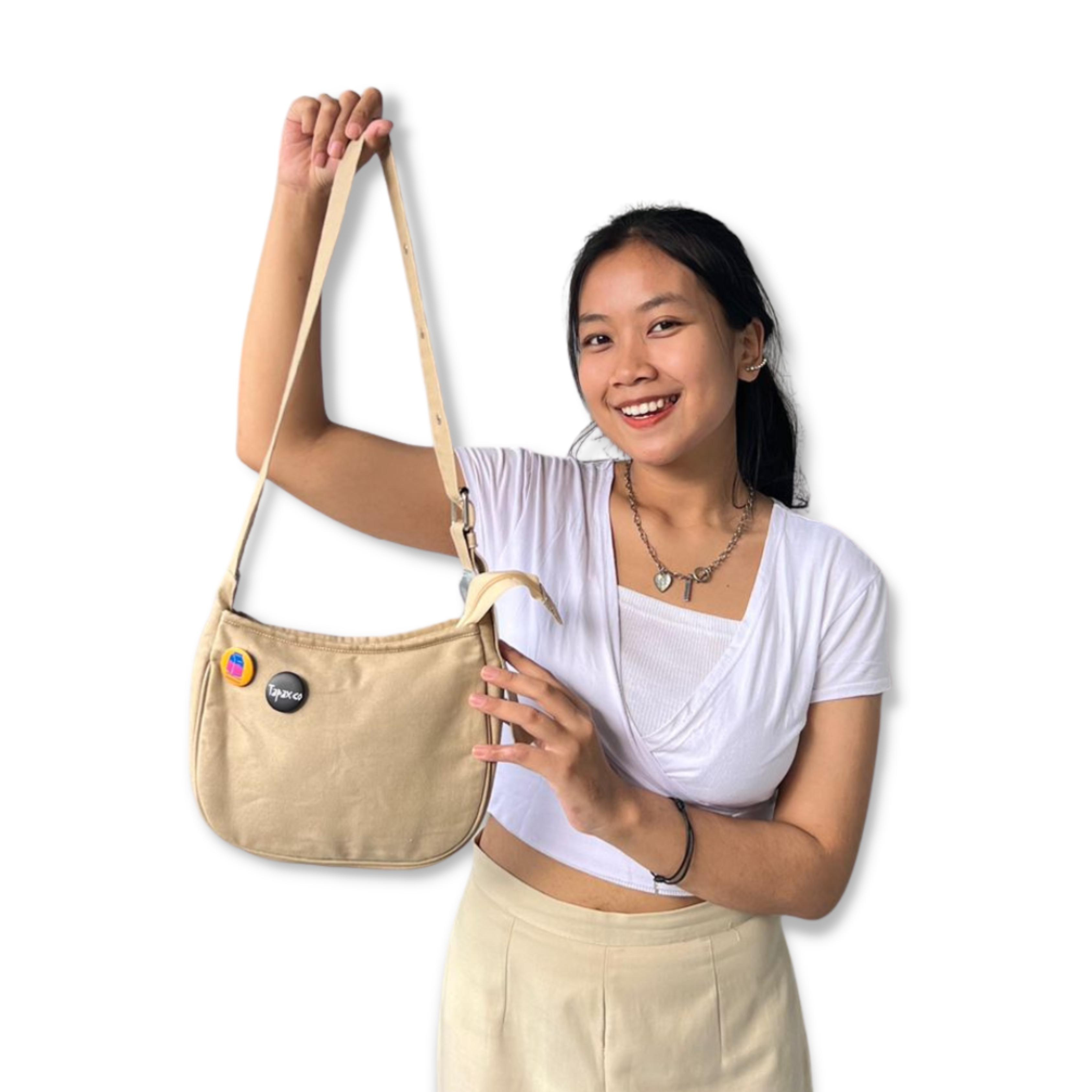 Soulder Bag/Tas Slingbag Selempang Cannvas Yumi Korean Style Zetshop
