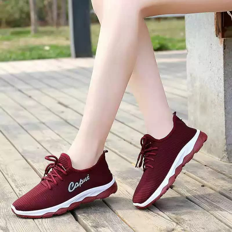 TOPGROSIR LV0104 Sepatu Sneakers Wanita Import Bahan Kanvas Capcut