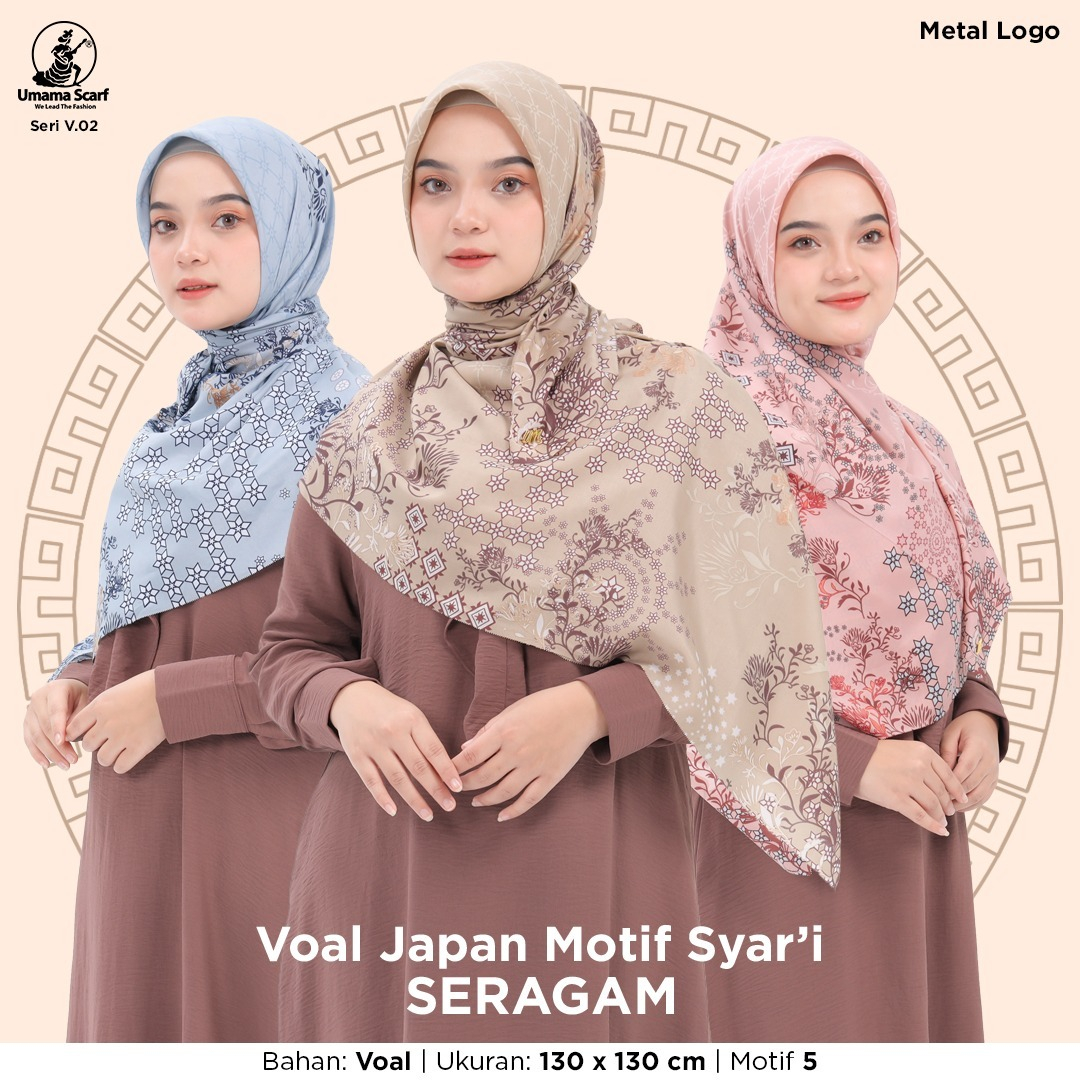 HIJAB SEGI EMPAT MOTIF SYARI / HIJAB SYARI MOTIF BY UMAMA / HIJAB UMAMA SYARI MOTIF / KERUDUNG SEGI EMPAT SYARI BY UMAMA