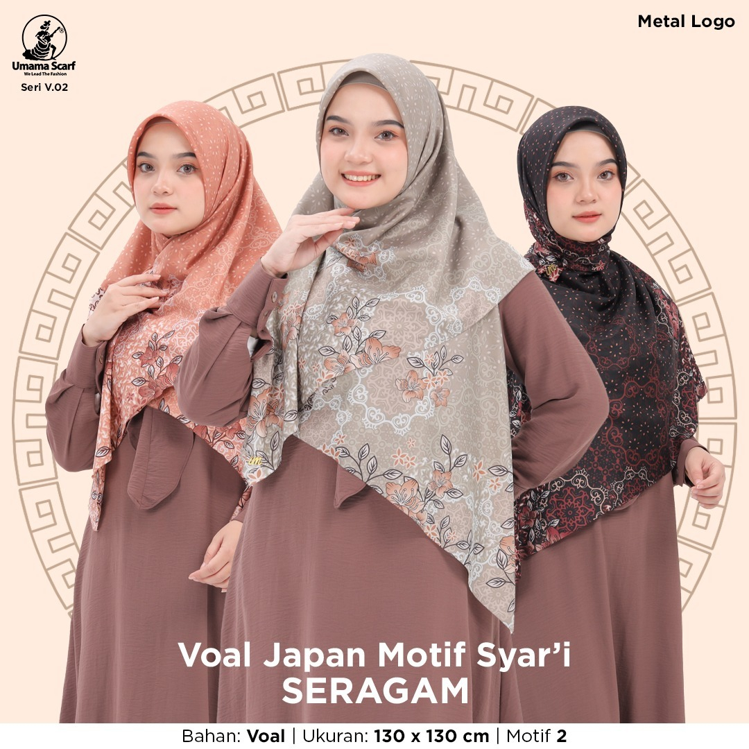 HIJAB SEGI EMPAT MOTIF SYARI / HIJAB SYARI MOTIF BY UMAMA / HIJAB UMAMA SYARI MOTIF / KERUDUNG SEGI EMPAT SYARI BY UMAMA