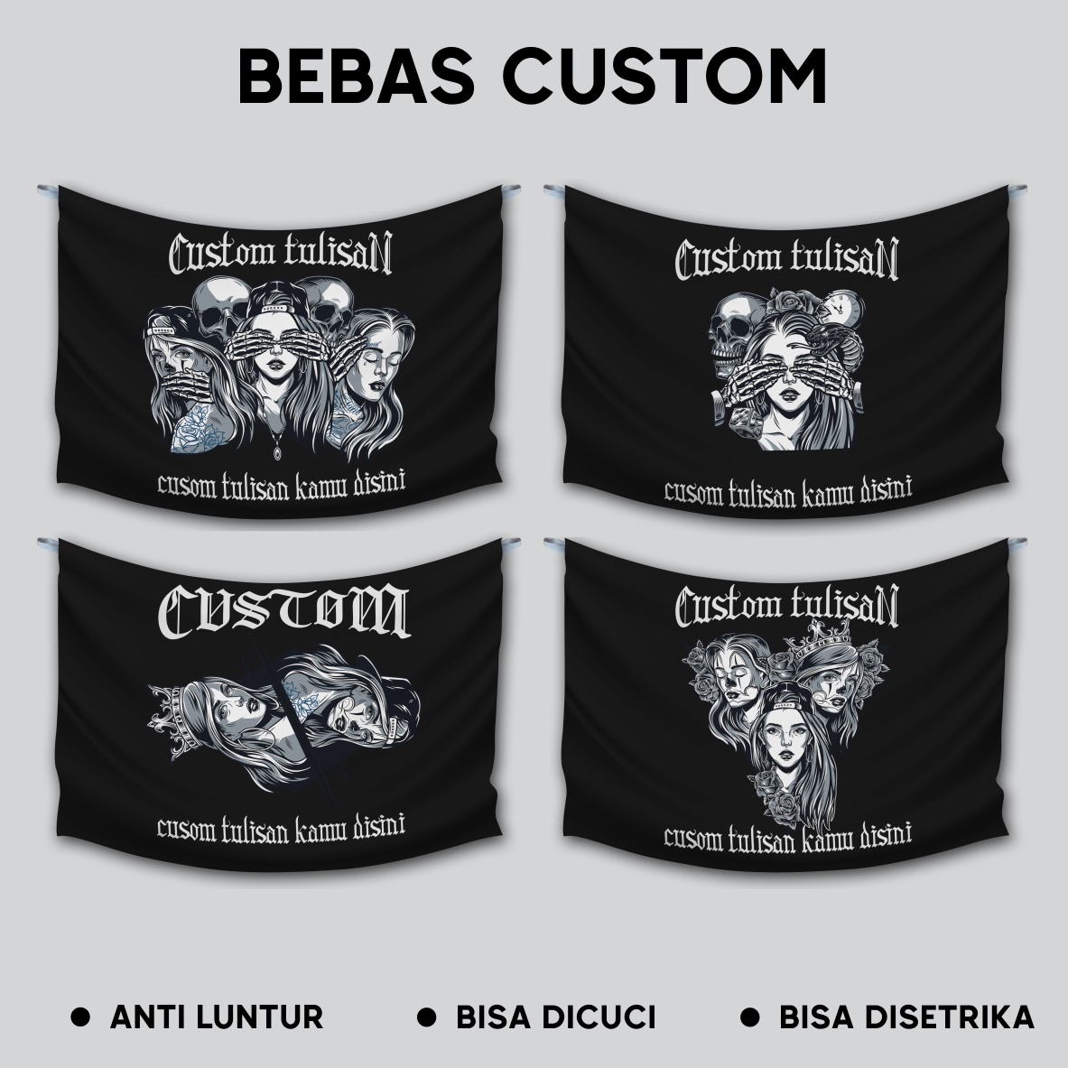 BENDERA KELAS LADIES JUMBO BEBAS REQUEST | BENDERA KOMUNITAS | BENDERA women