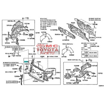 Support Radiator Palangan Depan Kiri Toyota Kijang Innova 53203-0K070