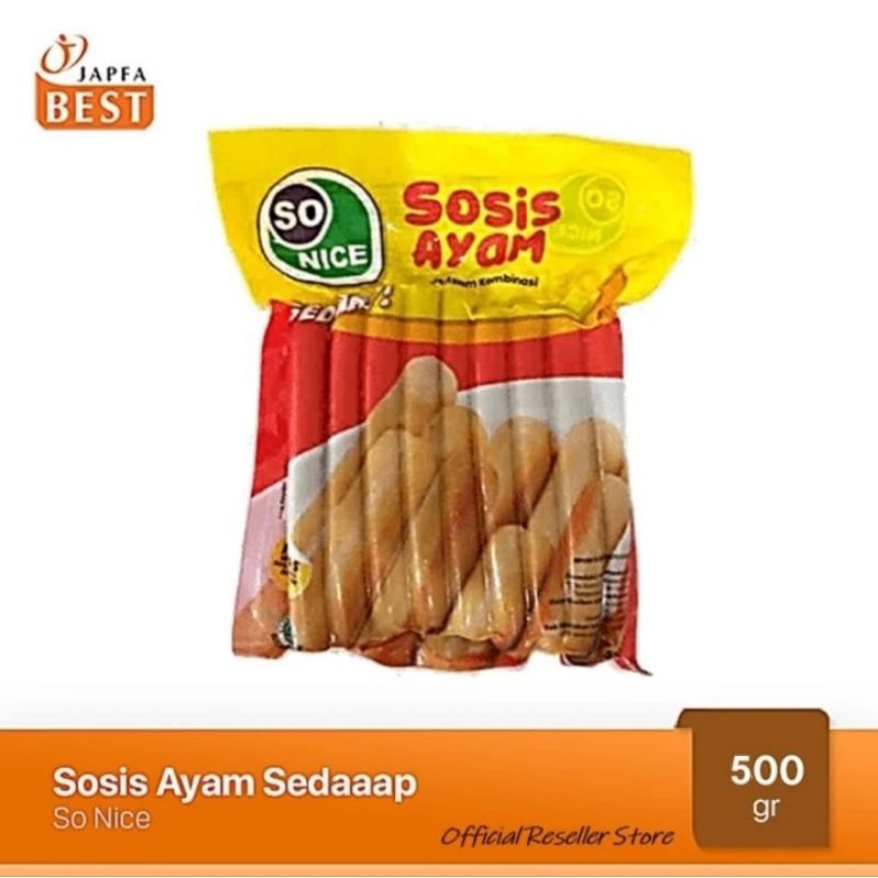 SO NICE Sedaaap Sosis Ayam 500Gr