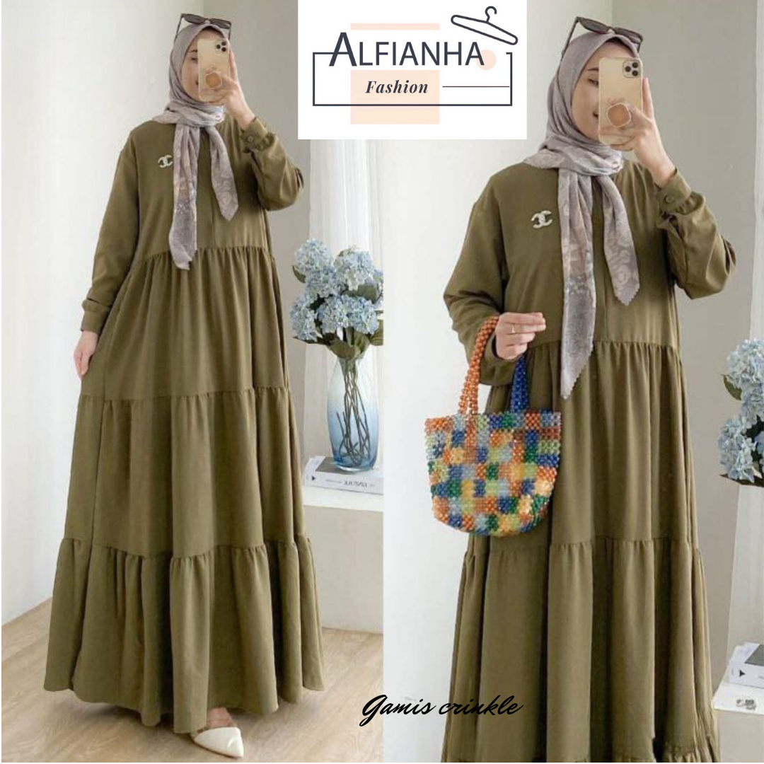 Dress Polos Wanita Crinkle Airflow Premium LD 110