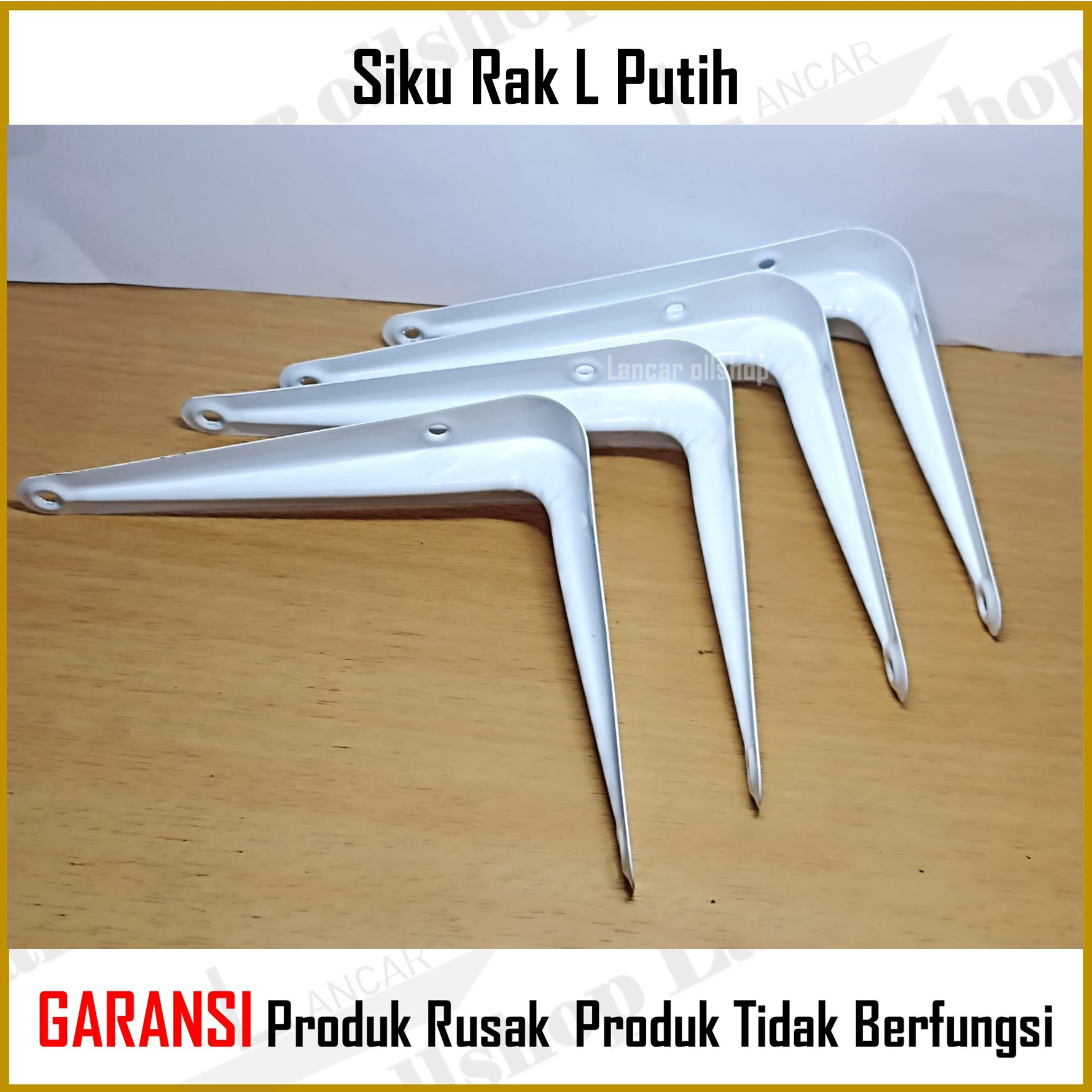 4 Pcs Siku Rak Dinding L Putih Siku Penyangga / Rak Dekorasi Ruangan Siku Putih / Siku Ambalan Rak Dinding