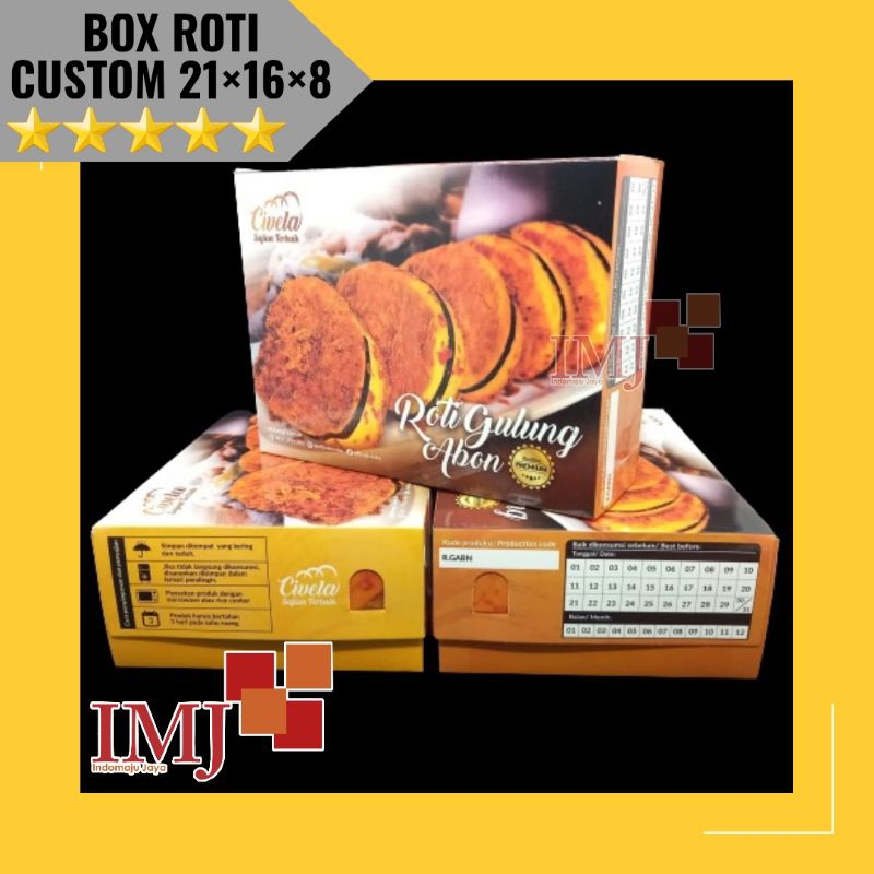 BOX ROTI GULUNG CUSTOM 21×16×8 KARDUS ROTI GULUNG 21×16×8 DUS ROTI GULUNG