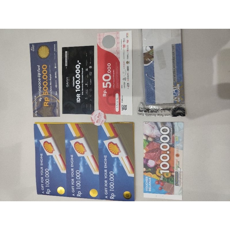 Voucher Fisik Map, Eraspace, Ismaya, Boga, Shell, Hypermart, KawanLama