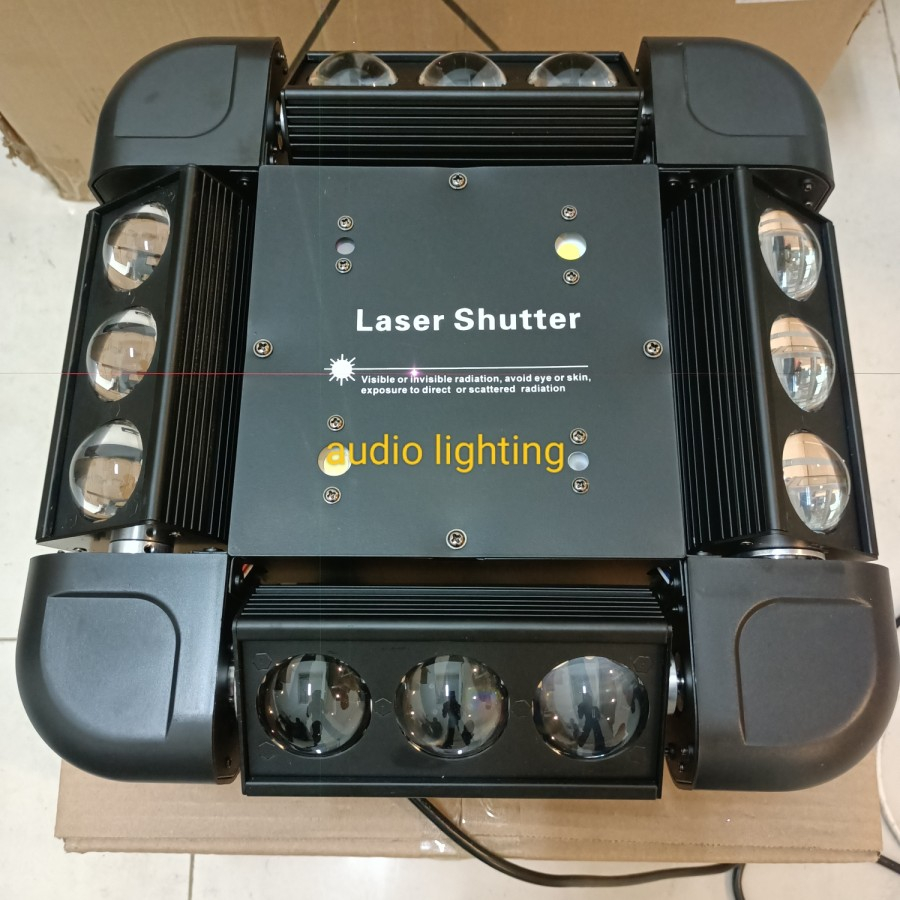 Laser Shutter Spider 12x10 watt Led 3in1 Moving Laser