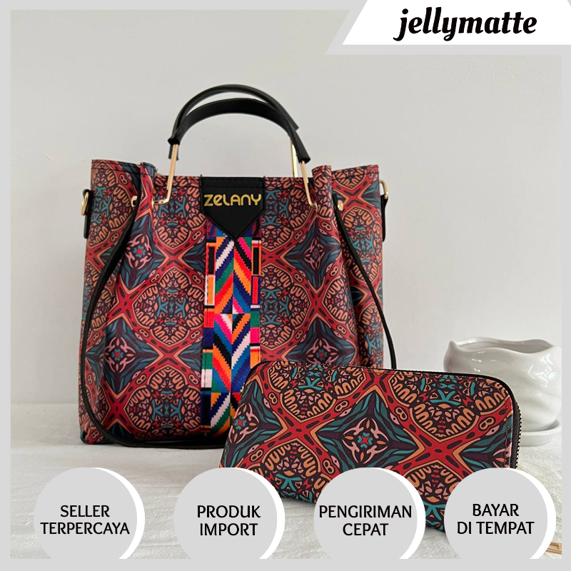 TAS HANDBAG WANITA A373 IMPORT 2 IN 1 KOREA TERBARU MURAH ANTI AIR JAKARTA