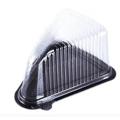 Box Mika Segitiga Mini / Wadah Kue Tart / Kue Potong Segitiga @10 Pcs