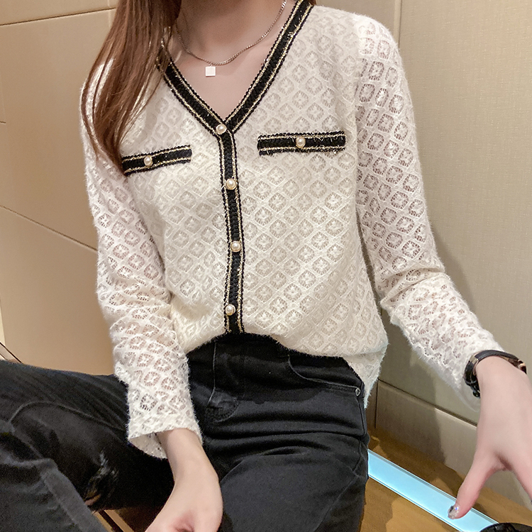 MOOGU ♡ Blouse wanita temperamen lengan panjang korea atasan