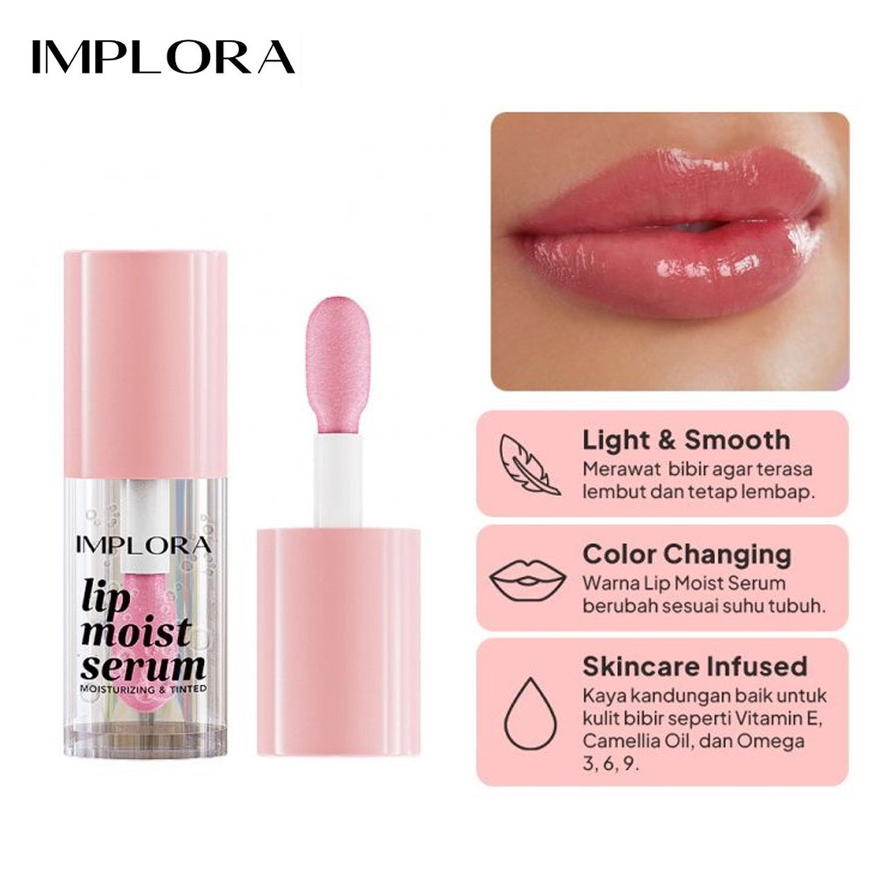 Implora Lip Moist Serum Moiturizing &amp; Tinted 2.85gr