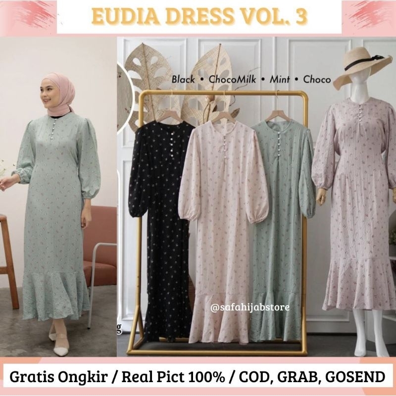 EUDIA DRESS / DRESS KONDANGAN / DRESS HANGOUT / BUSUI FRIENDLY / SLIMY DRESS