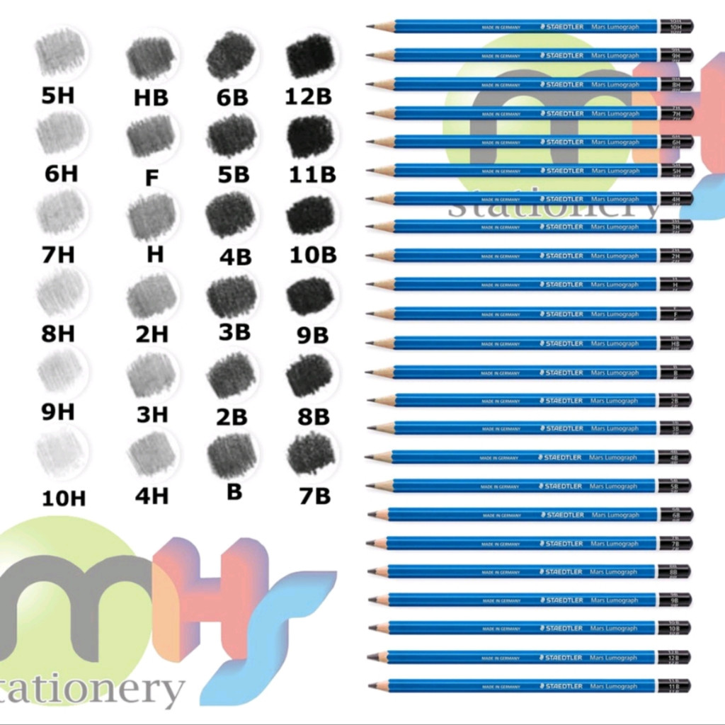 

Pensil STAEDTLER Marsh Lumograph 2B 3B 4B 5B 6B Pensil Ujian pensil staedtler