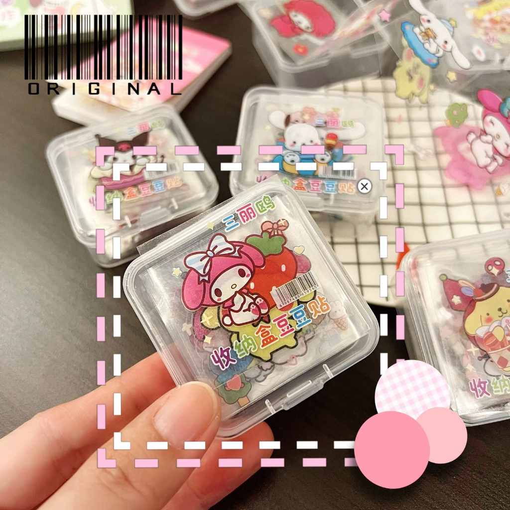 VS BG -1kotak Besar Stiker Campur Kartun Sanrio Cinnamoroll Kuromi My Melody Pom Pom Purin