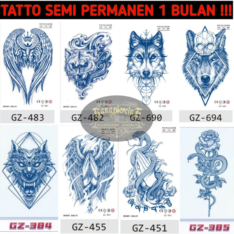 tatto temporary 1 bulan animal // tatto temporer 1 bulan