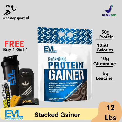 EVL Gainer 12 Lbs EVL Stacked Mass Gainer Protein 12 lb