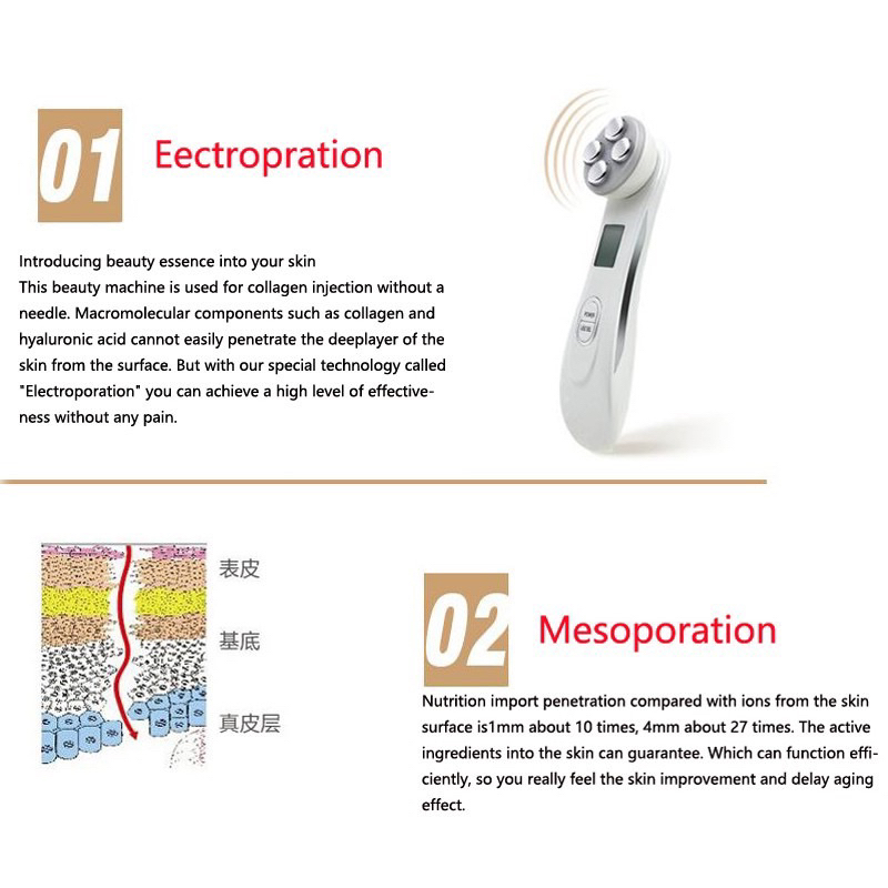 5 in 1 MESOTHERAPY - Radio Frequency penghilang kerut pengencang kulit alat mesoterapi