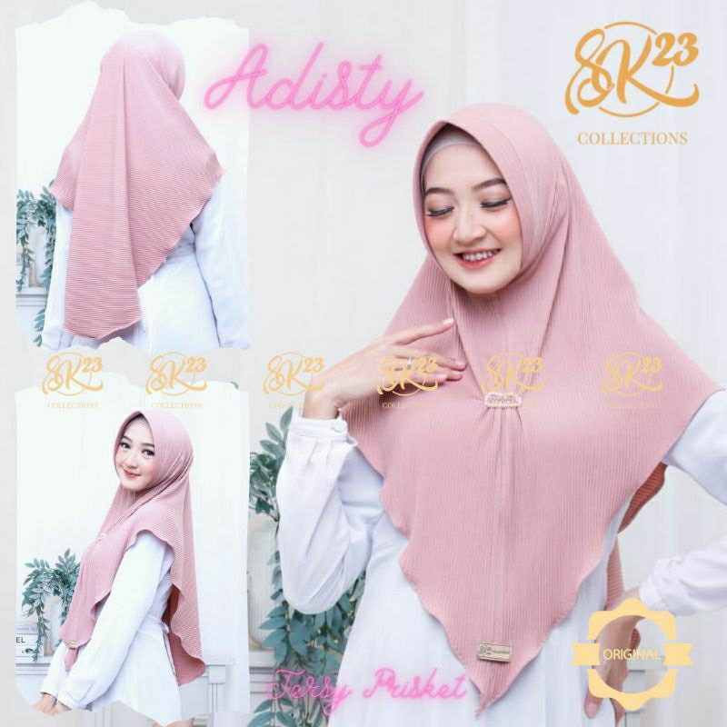 Jilbab bergo Plisket ADISTY ORI SK23 COLLECTION