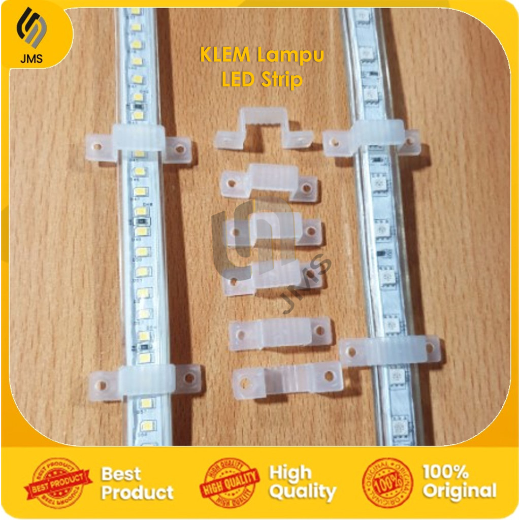 KLEM LAMPU LED STRIP SELANG 5050 220V MODEL KOTAK - PENAHAN / PENGIKAT LAMPU SELANG 5050