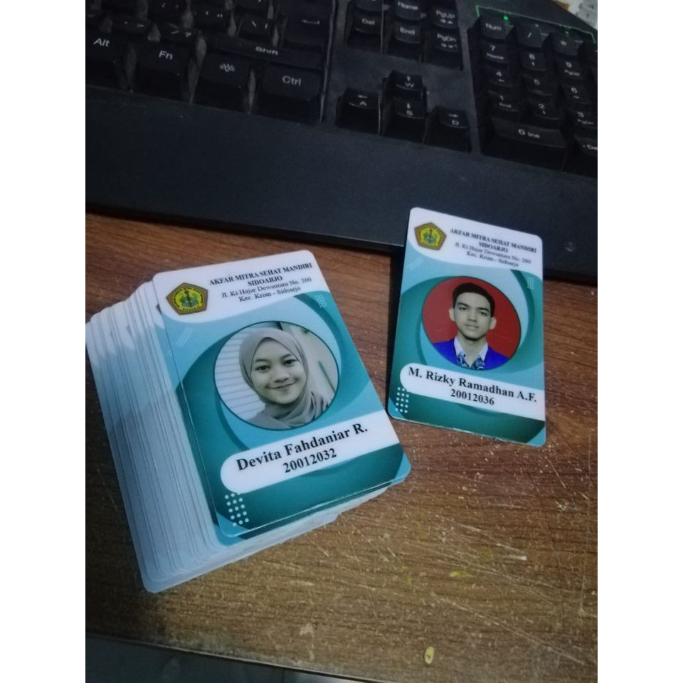 

CETAK ID CARD bahan PVC / CETAK IDCARD / MEMBER CARD / KARTU PEGAWAI Tanpa Minimal Order