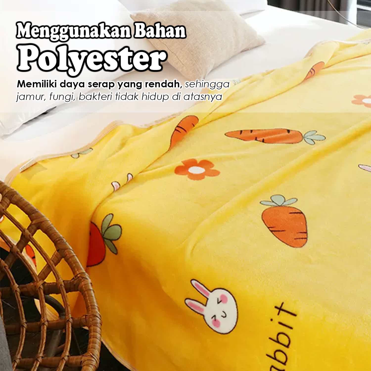 COD - HK500 - Selimut Bulu Motif Dewasa 150x200cm Tebal - Selimut Dewasa Termurah Motif Cantik Import