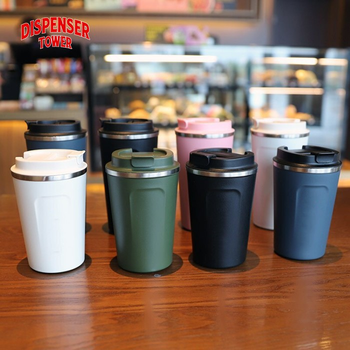 termos kopi stainless mini / tumbler mug travel portable minuman mini - green, 350ml