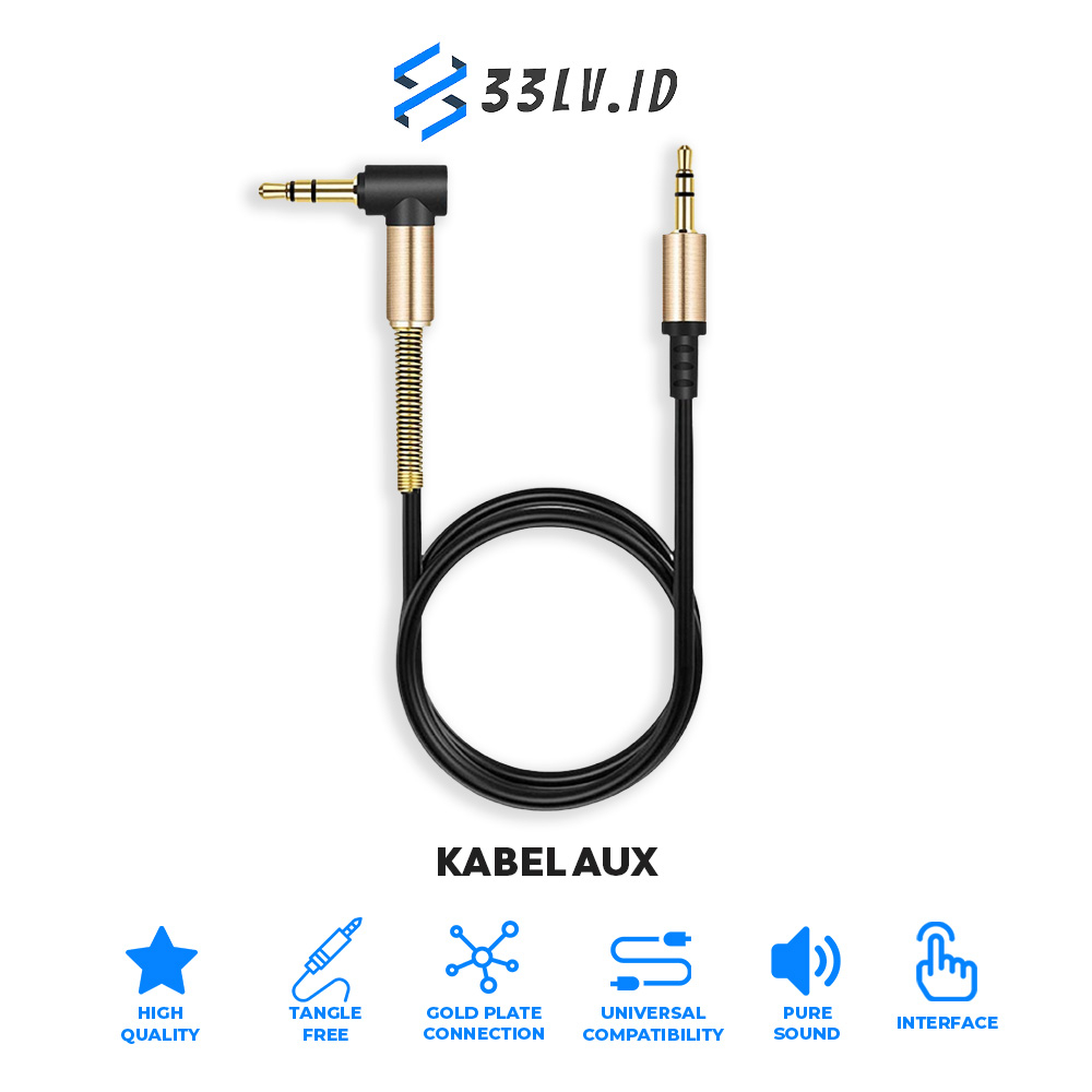 【33LV.ID】 Kabel aux/audio meta spring L 1m 1×1 3.5mm wh-01