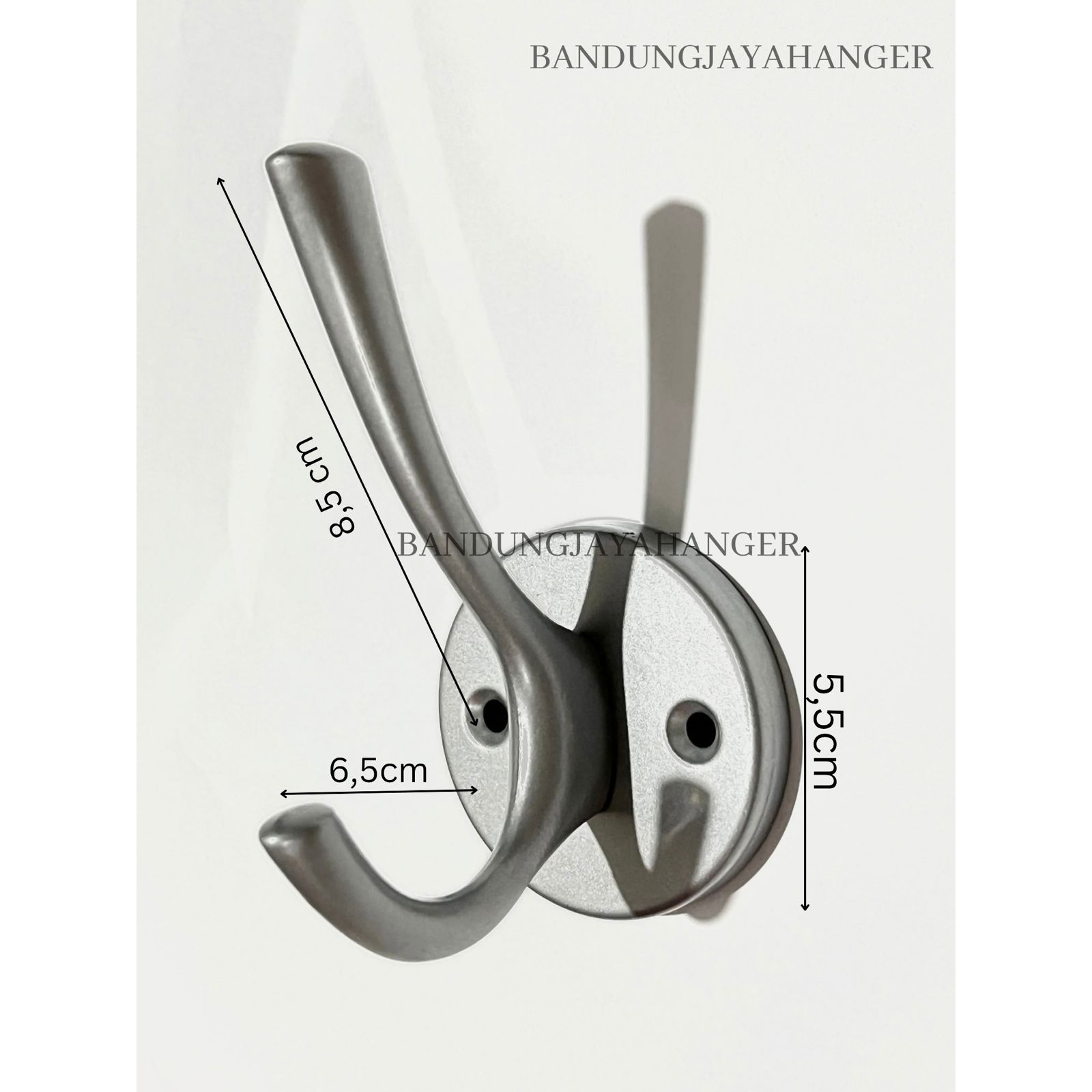 Kapstok Plat Bulat Gantungan Baju Dinding 1 Kait /Silver dan Gold