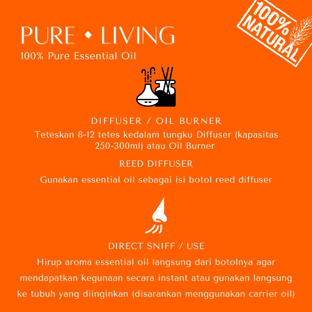 Sweet Orange - 100% Pure Essential Oil 15ml | Aromatherapy Oil 15ml | Pewangi Ruangan | Oil Aromaterapi Diffuser Oil Burner | Minyak Atsiri | Birthday Gift Ideas | Minyak Esensial | Room Fragrance Perfume | Pengharum Ruangan