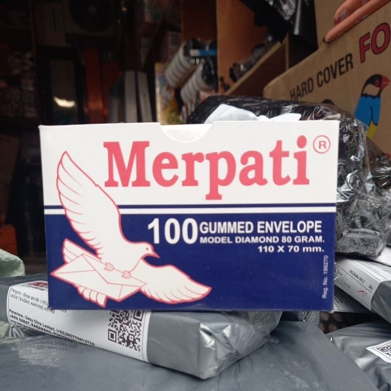 

MERPATI kecil - Amplop Merpati KECIL/Amplop Diamond 110×70mm