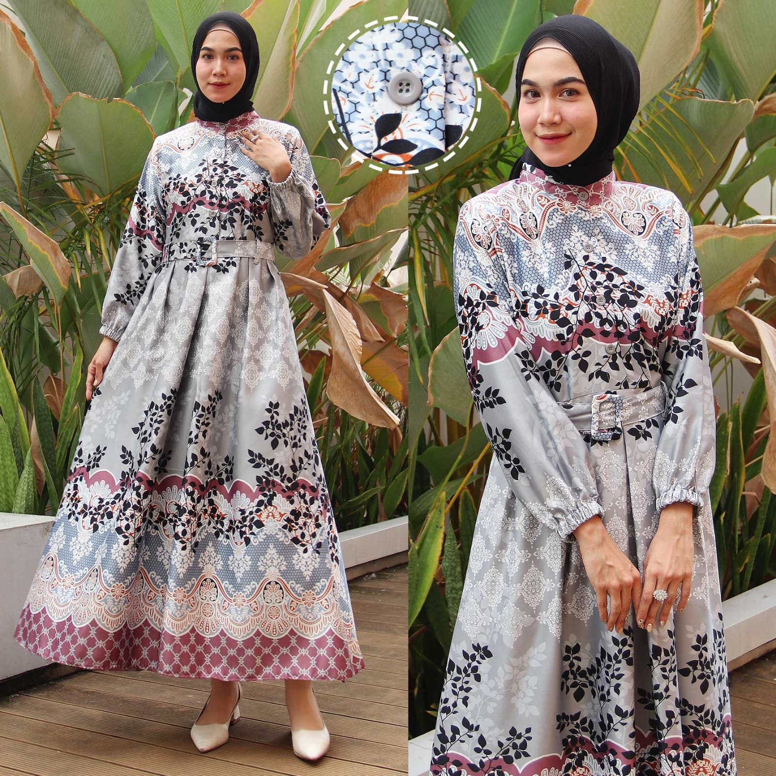 GAMIS DRESS WANITA SILK EXCLUSIVE PRINTING