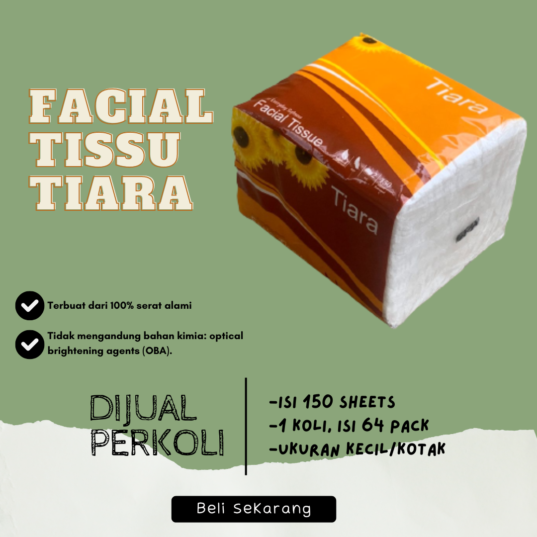 Tissue Tiara Facial 2 Ply isi 150 Sheet/ 180 Sheet/ 250 Sheet / 1000 Sheet/ Tisu Wajah/ Tissue Lembut