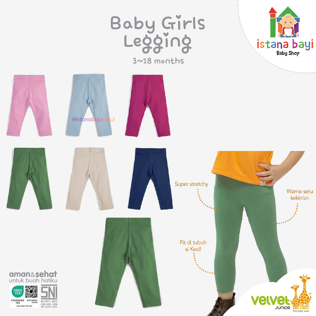 Velvet Junior Legging Anak Girl 2-5 Tahun / Legging Bayi