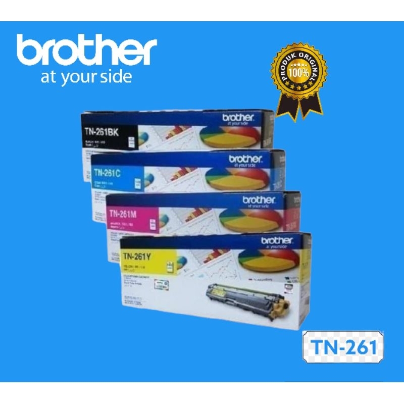 Paket Toner Cartridge Brother TN-261 Original (B.C.M.Y)