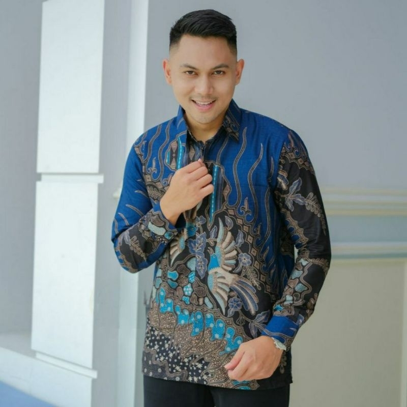 BAJU BATIK PRIA TRENDY MASA KINI KEMEJA PREMIUM LENGAN PANJANG