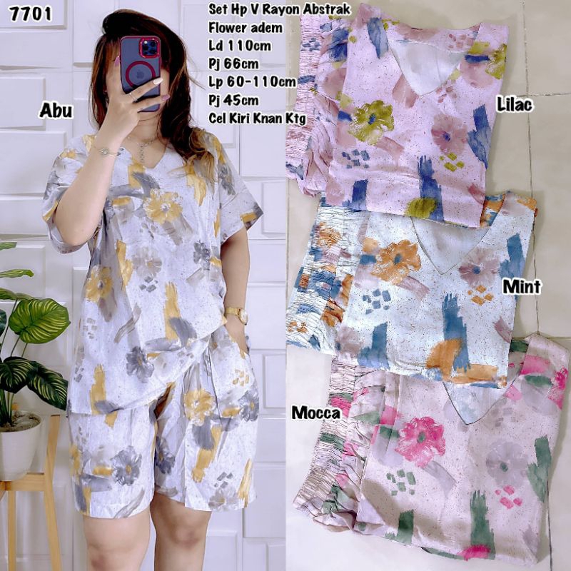 7701 Set Hp V Rayon Abstrak Flower ST