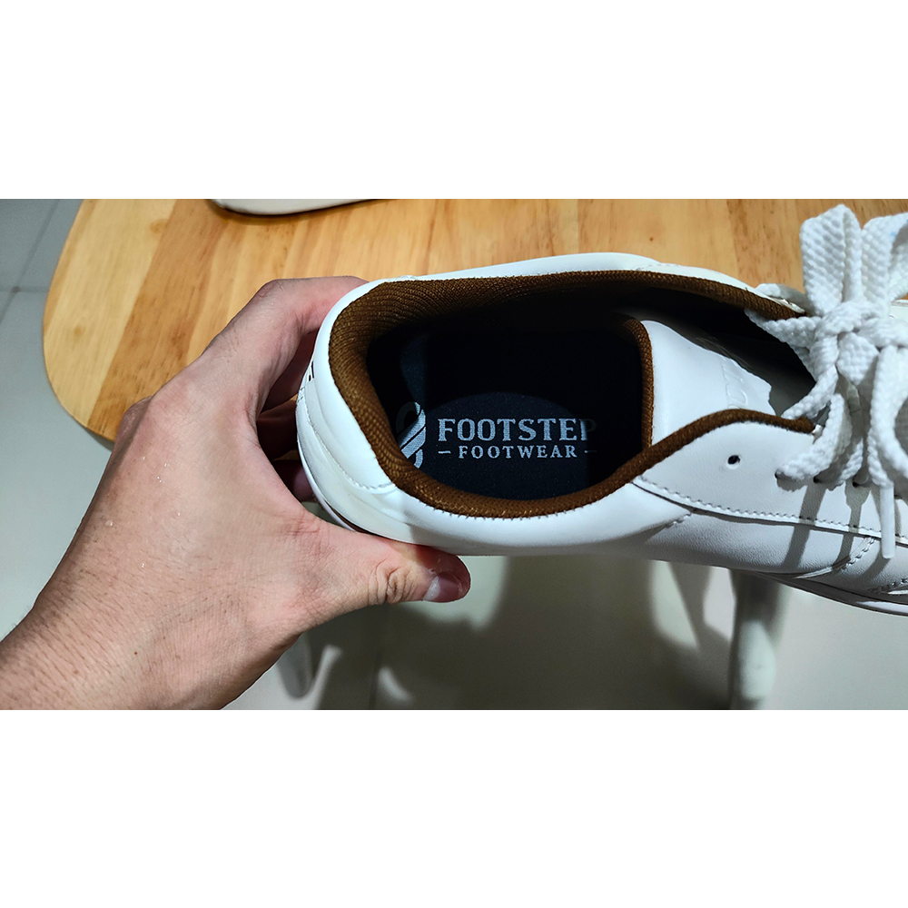 Sneakers Putih Footsteps Fonte Leather Authentic Sepatu Pria