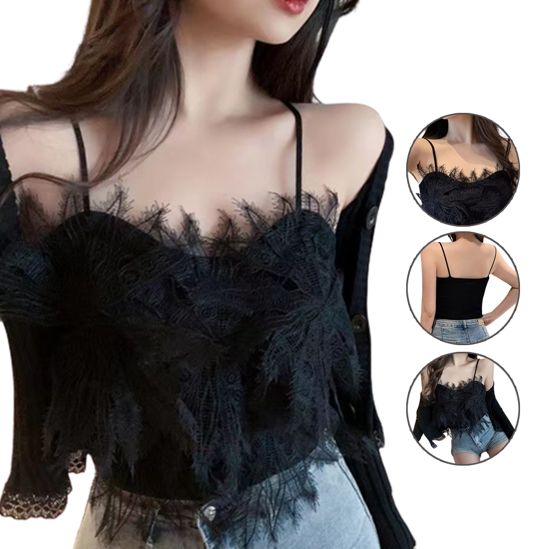 YS6129 Atasan Wanita Crop Top Korean Style Lengan Tali - SOSOYO