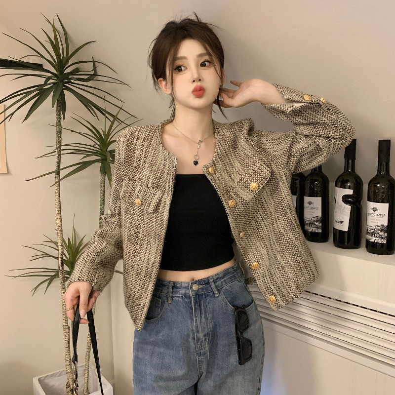 [READY STOCK] LD 116 BIG SIZE Marin Tweed Blazer Lengan Panjang Korea Premium Fairlady_id