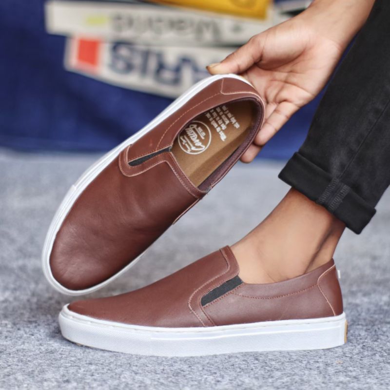 SEPATU ORIGINAL PRIA SEPATU KULIT PRIA Sepatu slip on cevany mori Sepatu casual pria Original