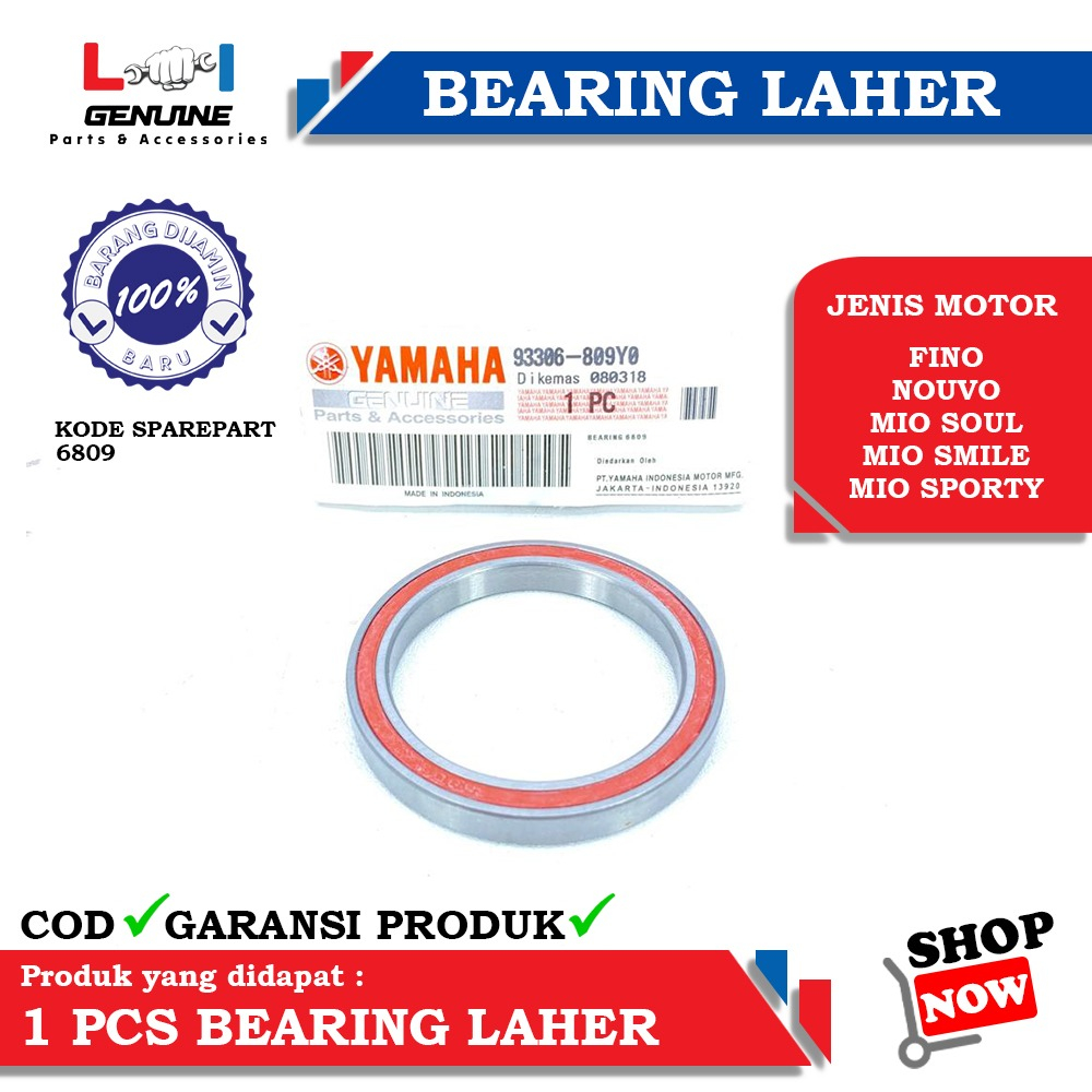 -LOI- BEARING 6809 BEARING STATER ONE WAY MIO, NOUVO, FINO KARBU