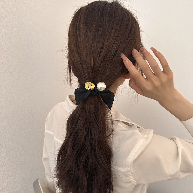 Caliloops Scrunchies Ikat Rambut Pita Mutiara Korea Dewasa Bilkin