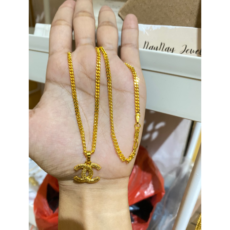 Kalung 3 Suku Lempis cenul 60cm / Lapis emas 24k