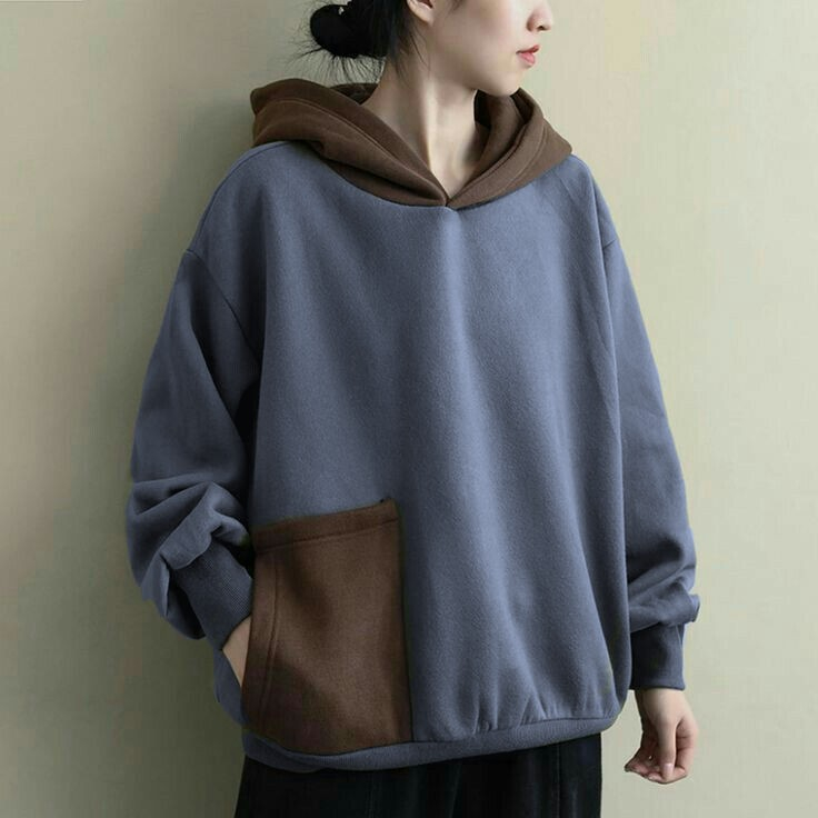 SWEATER HOODIE OVERSIZE / SIDE POCKET HOODIE SWEATER OVERSIZE WANITA