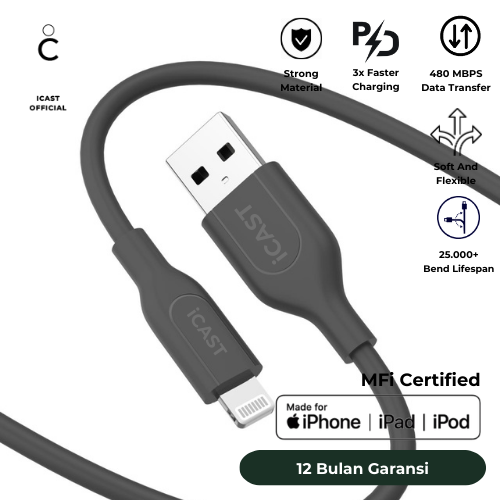 Kabel iPhone MFi iCast USB A To Lightning