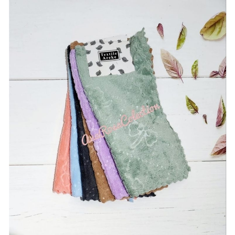 Saputangan Handuk Microfiber Bunga Uk 30x30 cm ( 6 pcs )