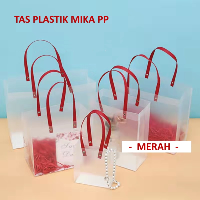 Tas Mika PP Doff Polos Transparan | Goodie Bag | Tas Hampers | Tas Souvenir Doff Polos Transparan