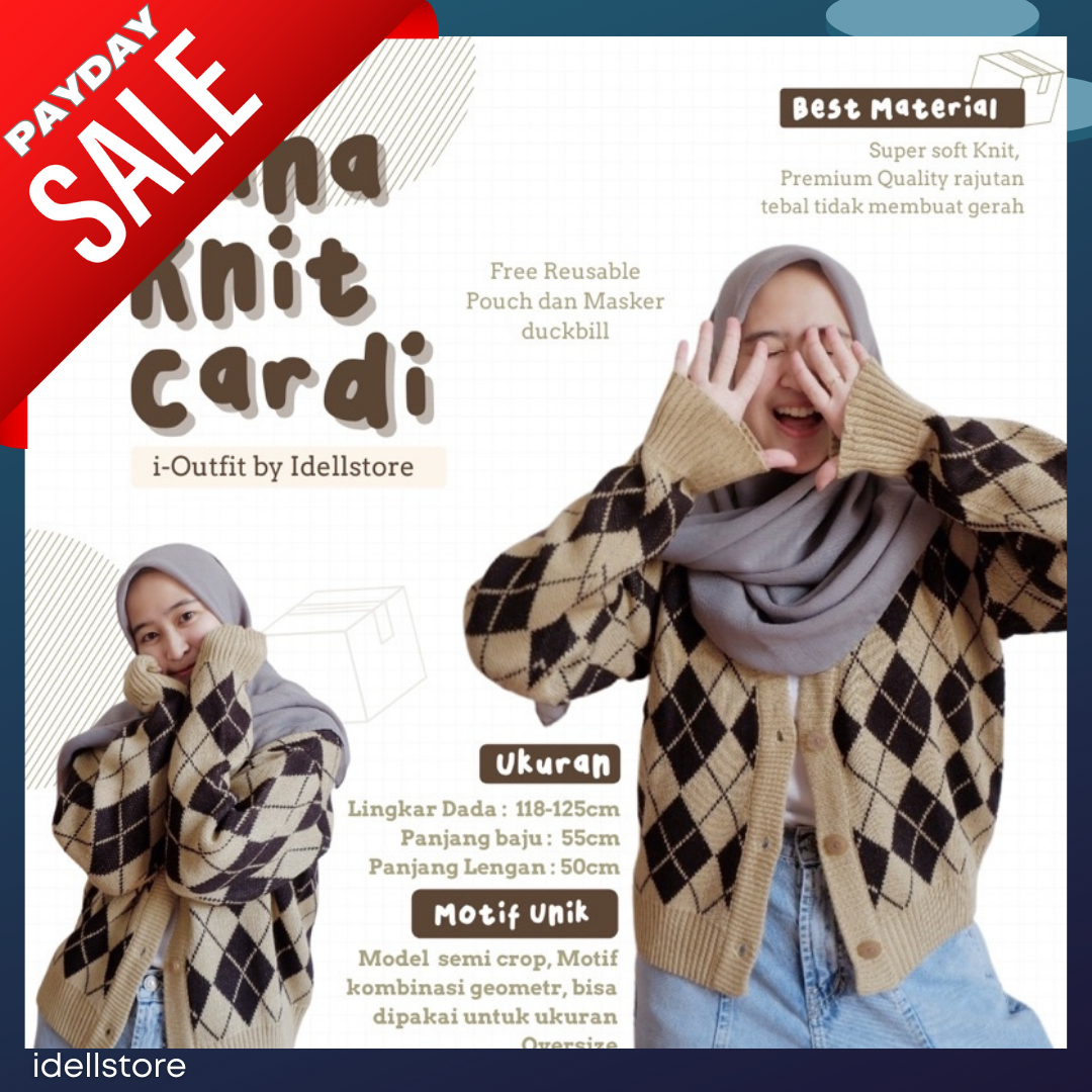 Hana Knit Cardi • Cardigan Rajut Premium